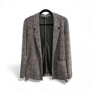Black Tape Gray Women's Cardigan Blazer Sweater